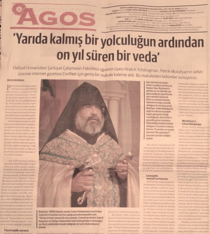 PatriarchMutafyan Agos_HratchTchilingirian