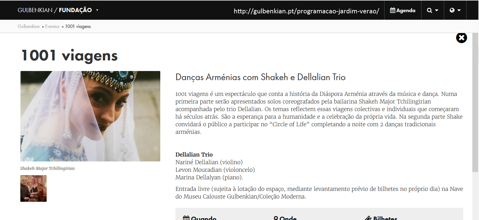 Shakeh Gulbenkian program